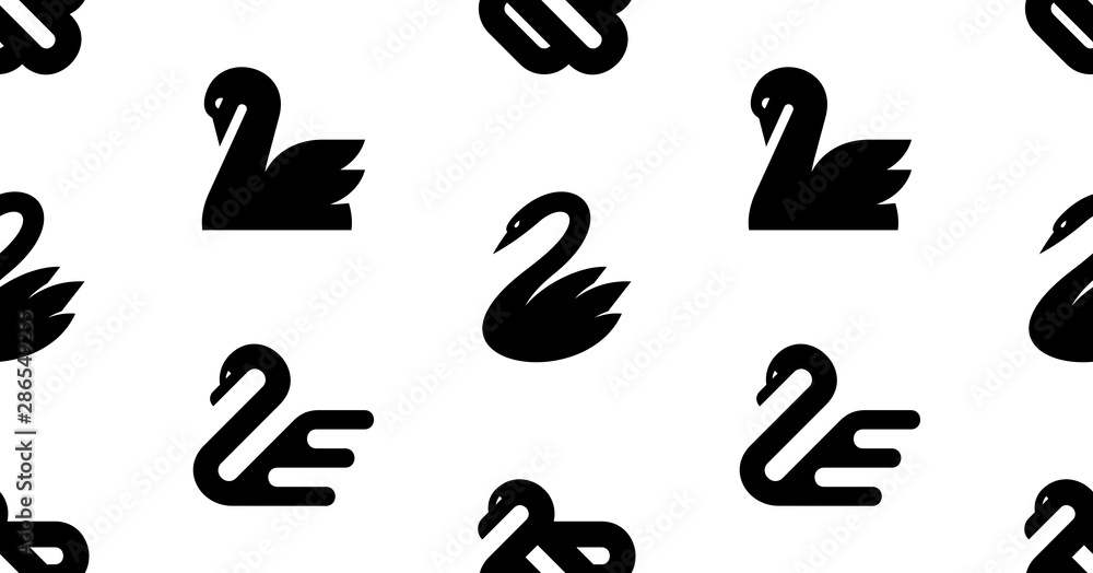 Seamless pattern with Swan logo. isolated on white background Seamless pattern with Swan logo. isolated on white background