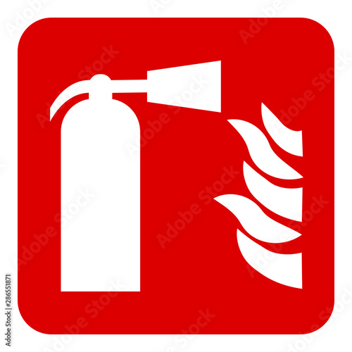 Rot weißes Feuerlöscher Schild Vektor