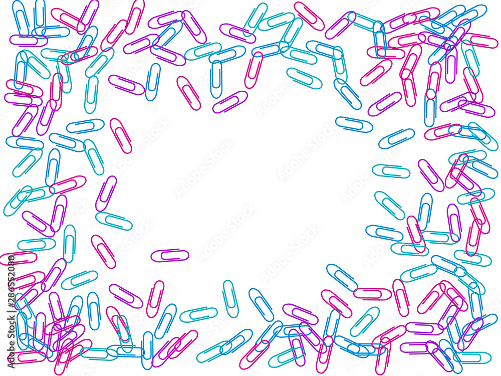 Stationary paperclips isolated on white background Stationary paperclips isolated on white background