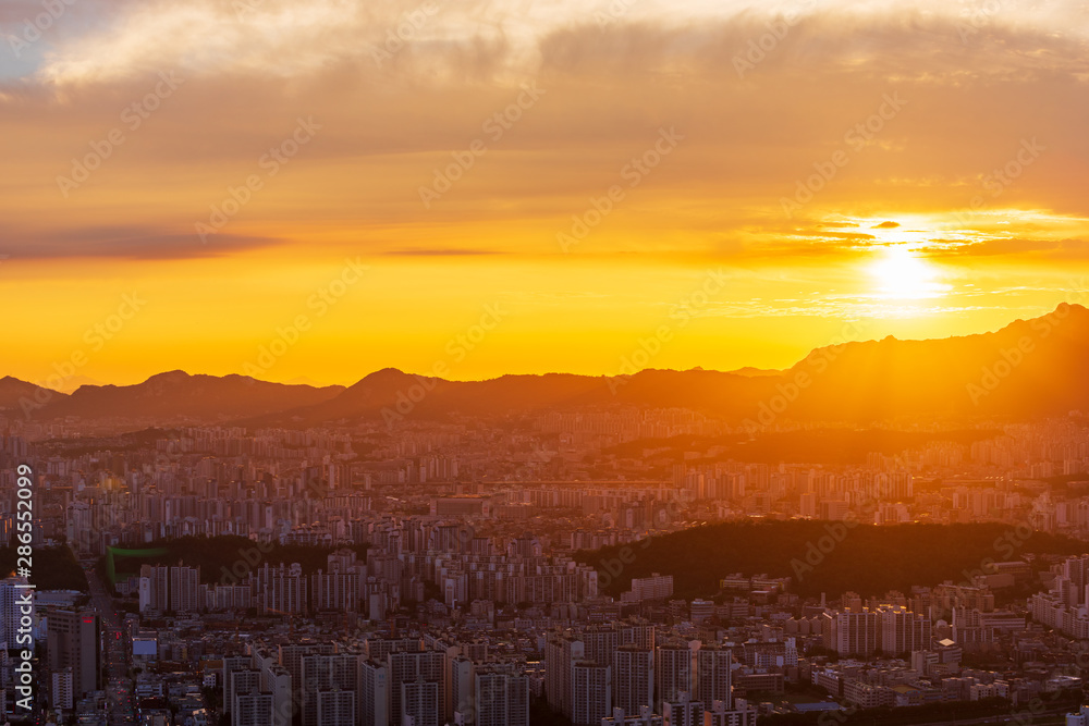 Obraz premium Seoul City Skyline,South Korea