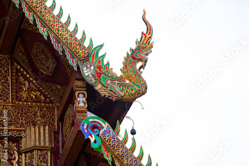 Buddhist temple details, Chiang Mai, Thailand