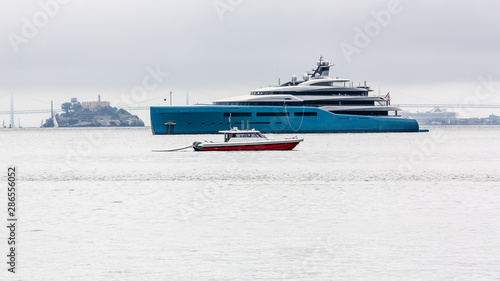 Superyacht in the Bay