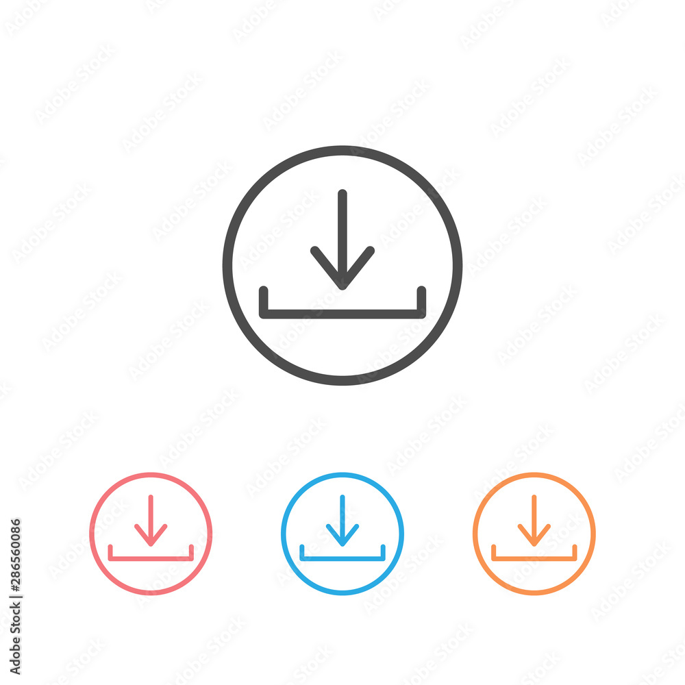 Download icon set vector. download vector graphic Download icon set vector. download vector graphic