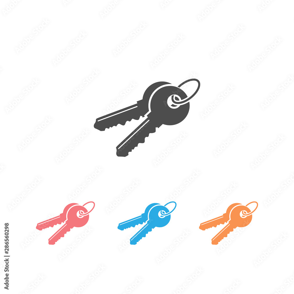 Key icon set template. Vector illustration background Key icon set template. Vector illustration background