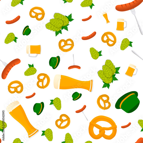 Illustration on theme big colored pattern oktoberfest