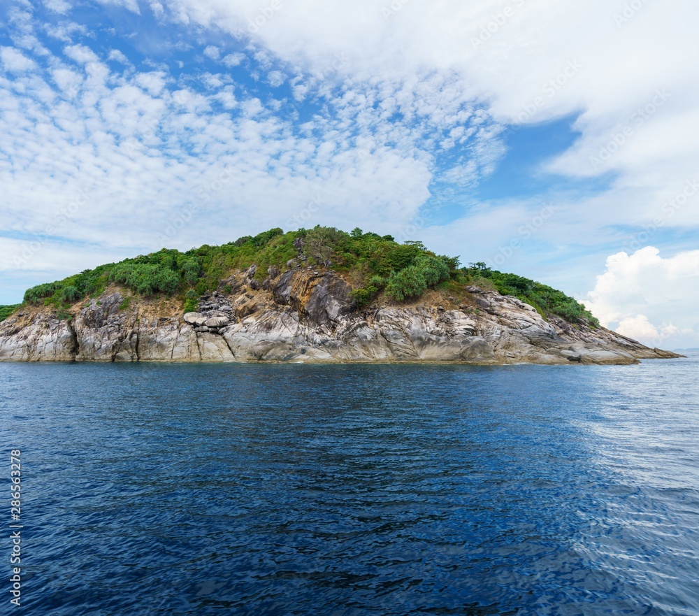 Beautiful seascape - tropical island in ocean