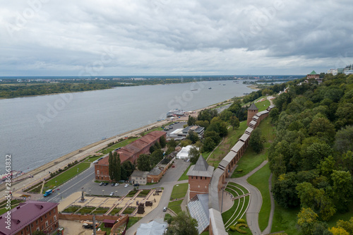 Walls and towers of Nizhny Novgorod Kremlin photo