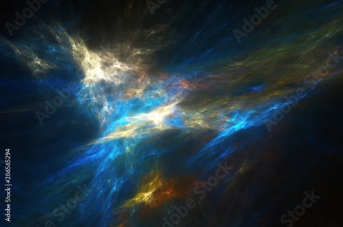 Abstract color dynamic background with lighting effect. Fractal art