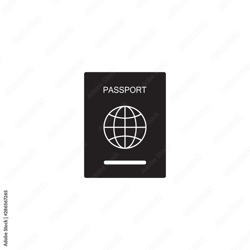 Passport Icon. Identification or Pass Document Illustration As A Simple Vector Sign Trendy Symbol in Glyph Style for Design and Websites, Presentation or Mobile Passport Icon. Identification or Pass Document Illustration As A Simple Vector Sign Trendy Symbol in Glyph Style for Design and Websites, Presentation or Mobile