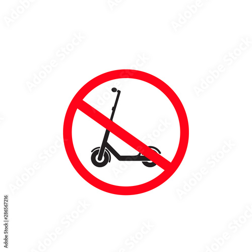 No scooter prohibition sign, Electric Scooter