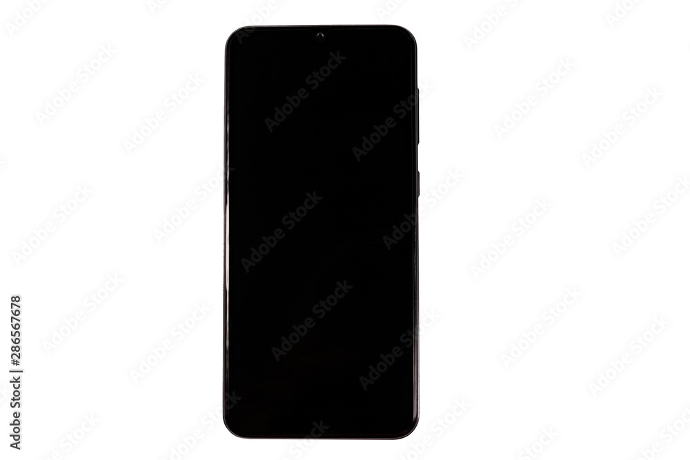 Smartphone with blank screen isolated on a white background Smartphone with blank screen isolated on a white background