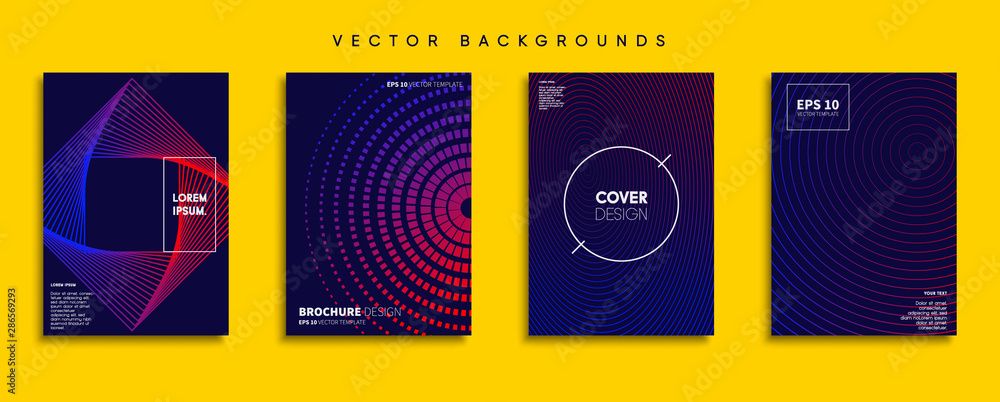 Minimal Vector cover designs. Future Poster template.
