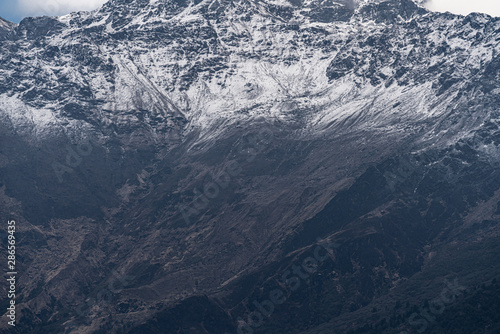 mountain peak at poon hill trekking route