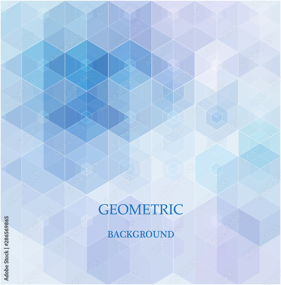 Vector Abstract geometric background. Template brochure design. Blue hexagon shape Vector Abstract geometric background. Template brochure design. Blue hexagon shape