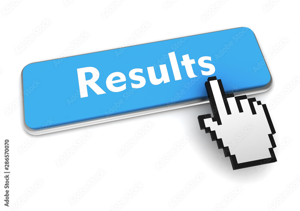 results push button concept 3d illustration results push button concept 3d illustration