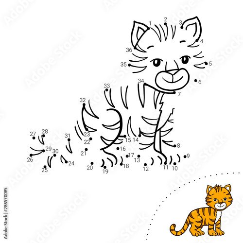 Dot to dot. Coloring book.