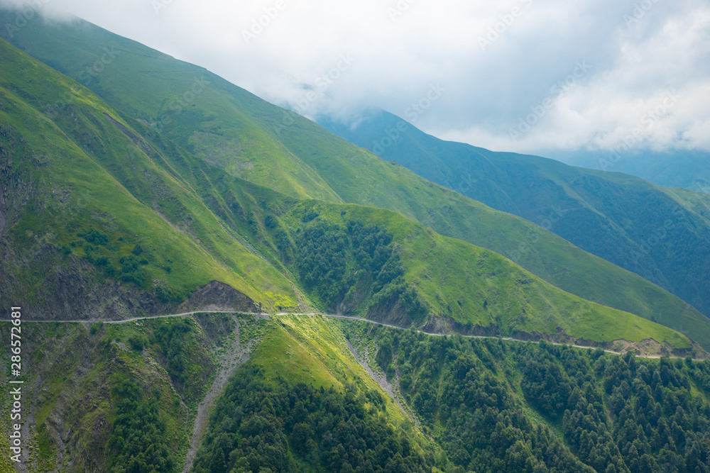 The most dangerous mountain road Georgia Tusheti,