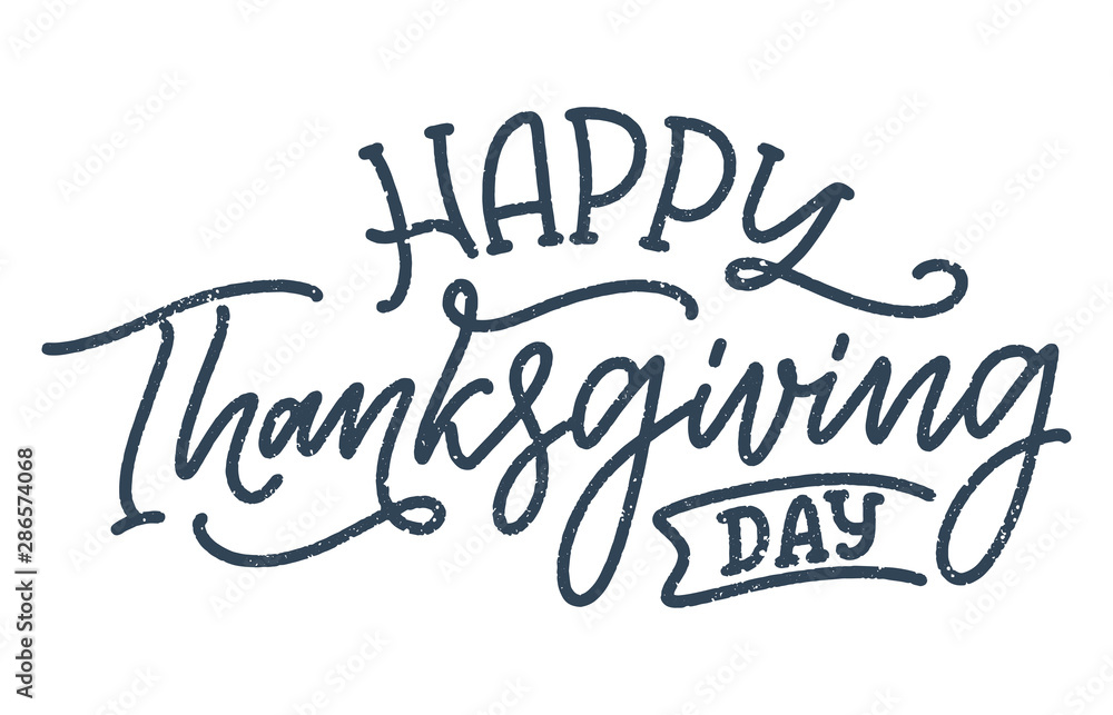 Illustration with lettering for Thanksgiving Day. Typographic design. Greeting card template. Autumn concept. Vector Illustration with lettering for Thanksgiving Day. Typographic design. Greeting card template. Autumn concept. Vector
