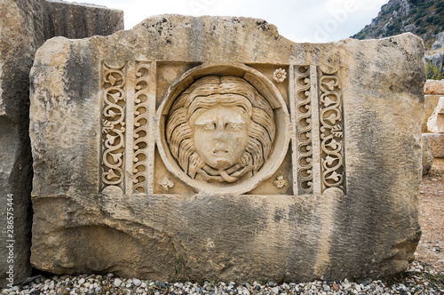 Ancient bas-relief in city Myra, Turkey © gumbao