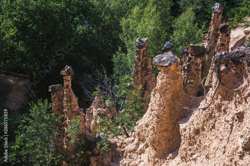 Natural phenomenon Devil's Town / Đavolja varoš in southern Serbia photo