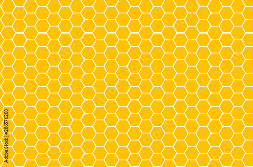 Yellow honeycomb honey seamless pattern Vector eps hexagons of geometric shapes mosaic background