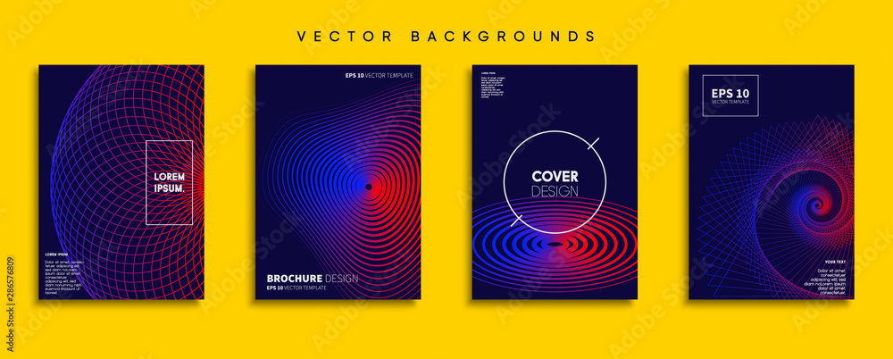 Minimal Vector cover designs. Future Poster template.