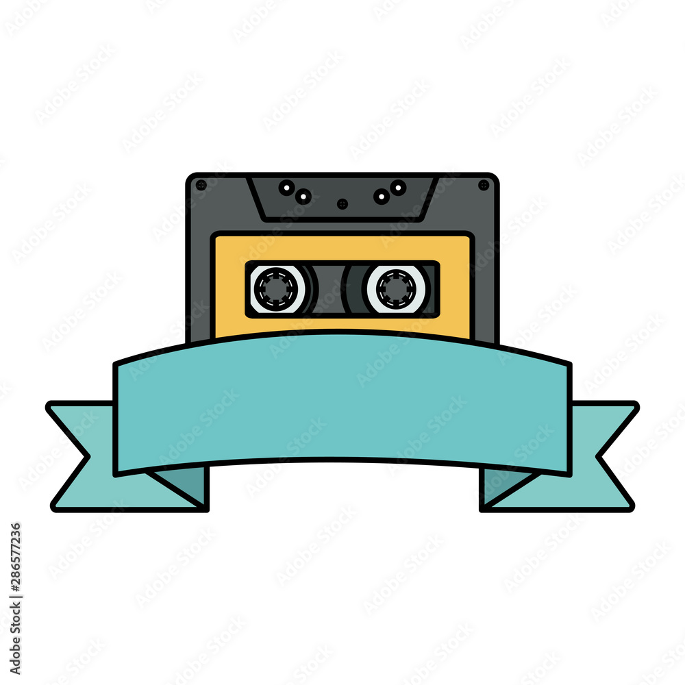 retro music cassette with tape frame retro music cassette with tape frame