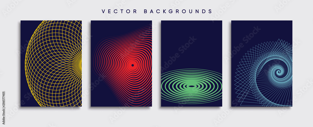 Minimal Vector cover designs. Future Poster template.