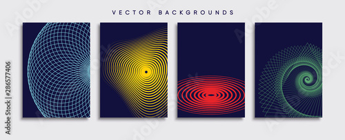 Obraz na płótnie Minimal Vector cover designs. Future Poster template. w salonie