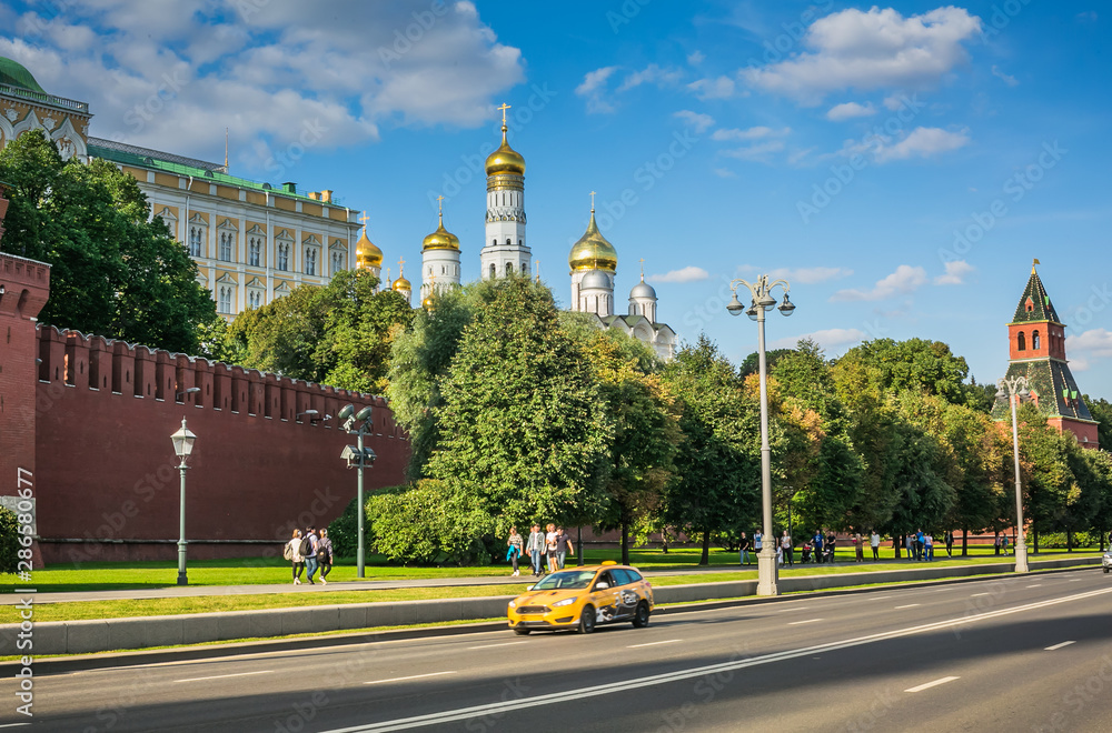 Kremlin view in city center, summer, Moscow, Russia Kremlin view in city center, summer, Moscow, Russia