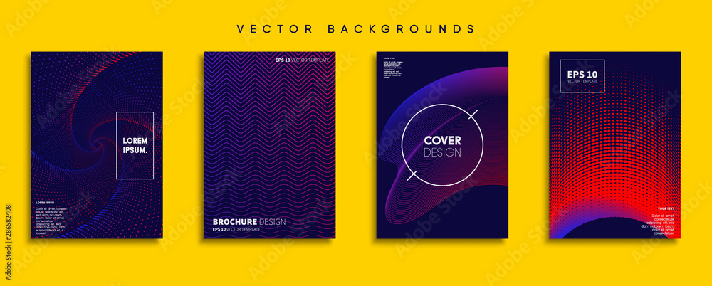 Minimal Vector cover designs. Future Poster template.