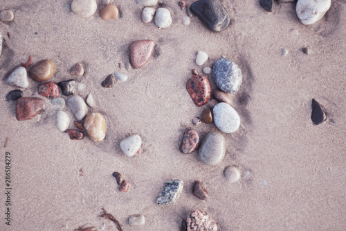 lot of pebbles on the beach