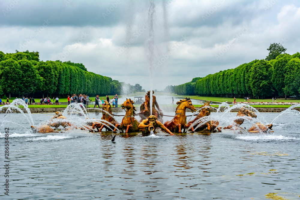 Apollo fountain in Versailles park, Paris, France Stock Photo | Adobe Stock