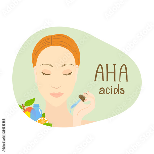 Aha acids. Packaging design.