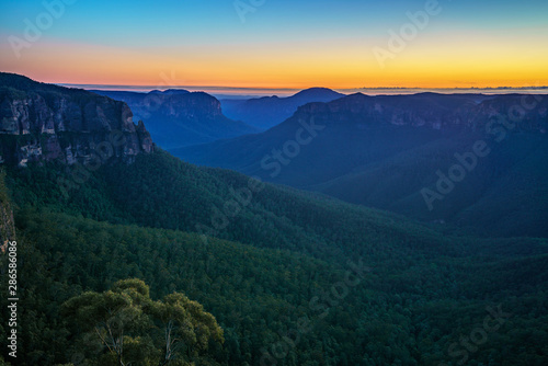 blue hour at govetts leap lookout, blue mountains, australia 16 © Christian B.