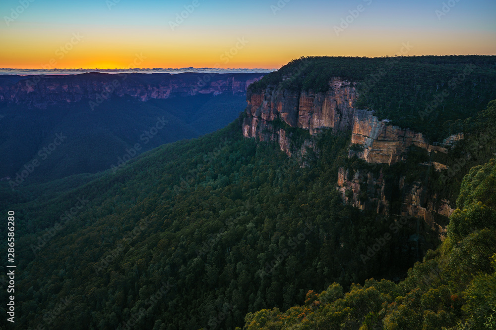 blue hour at govetts leap lookout, blue mountains, australia 53
