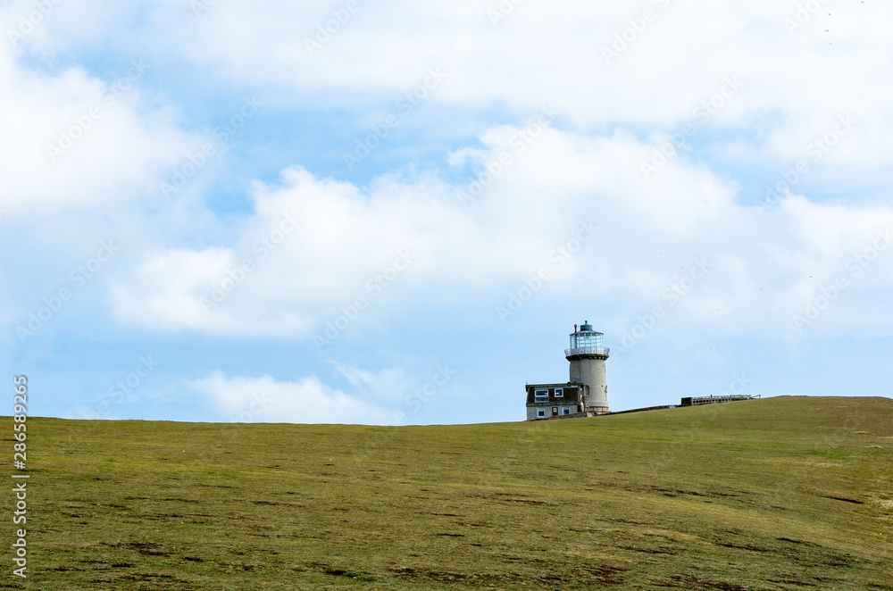 Belle Tout Lighthouse at Beachy Head in summer, East Sussex, England