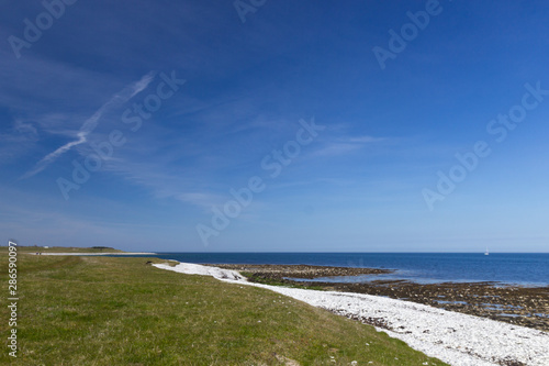 Sangstrup Klint - white cliffs in Djursland area, Denmark