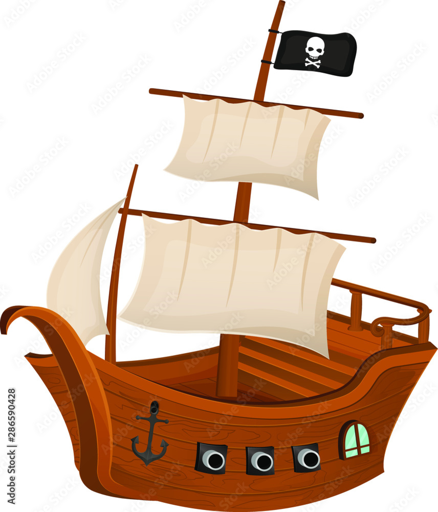 Pirate Ship Front Stock Illustrations – 298 Pirate Ship Front