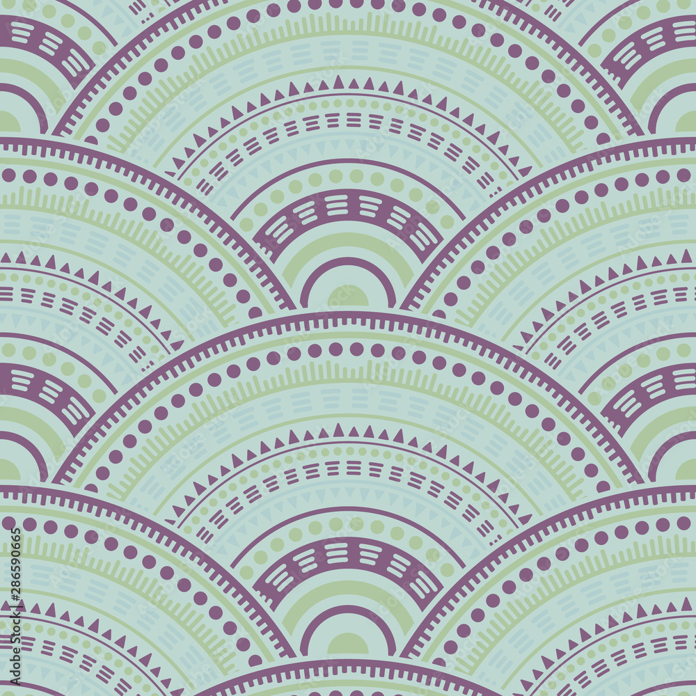 Ethnic circle shapes seamless geometric pattern. Ethnic circle shapes seamless geometric pattern.