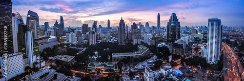 Ploenchit view from above in Bangkok in Thailand
