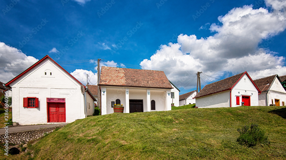 Traditional wine cellars in Palkonya, Hungary