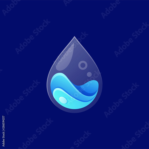 water logo design vector illustration