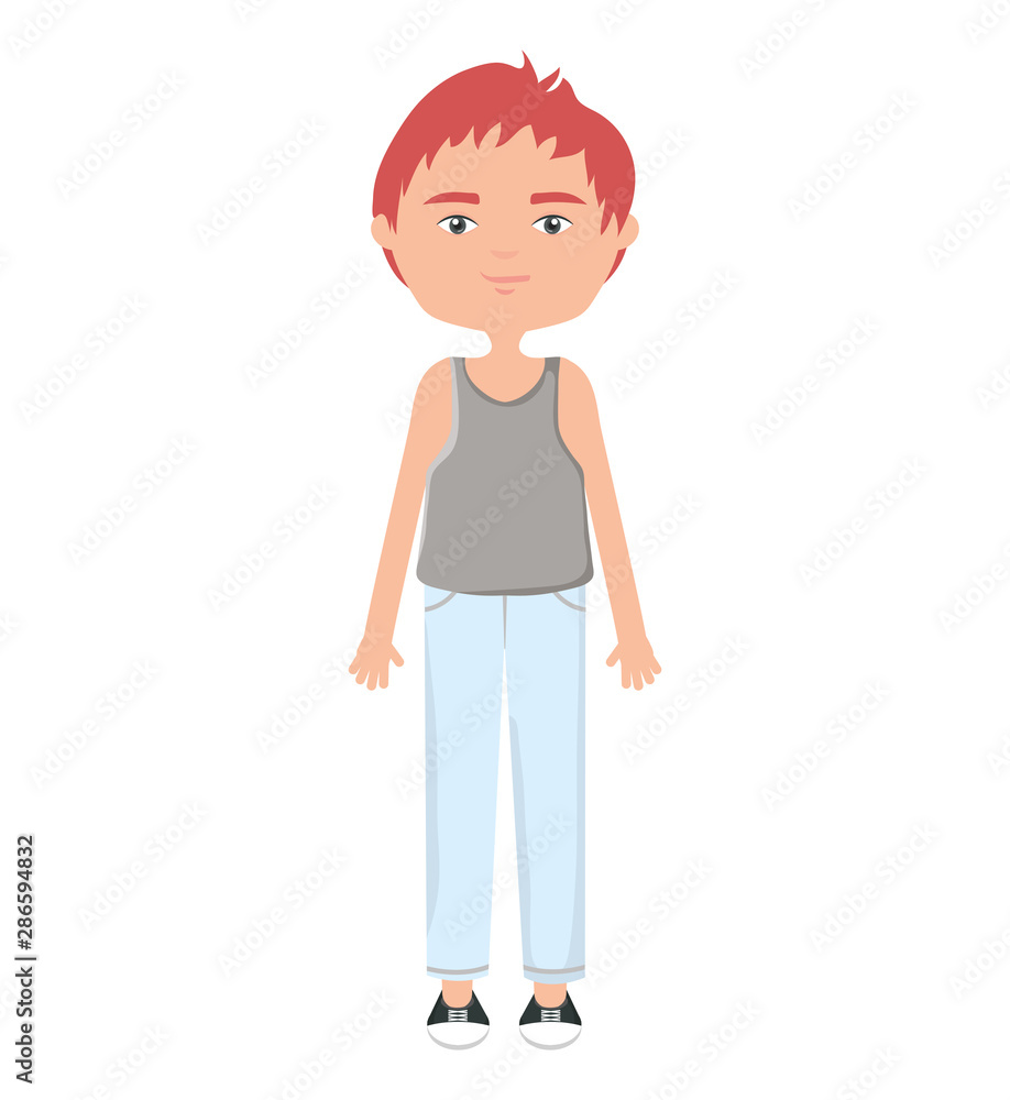 happy young boy urban style character happy young boy urban style character