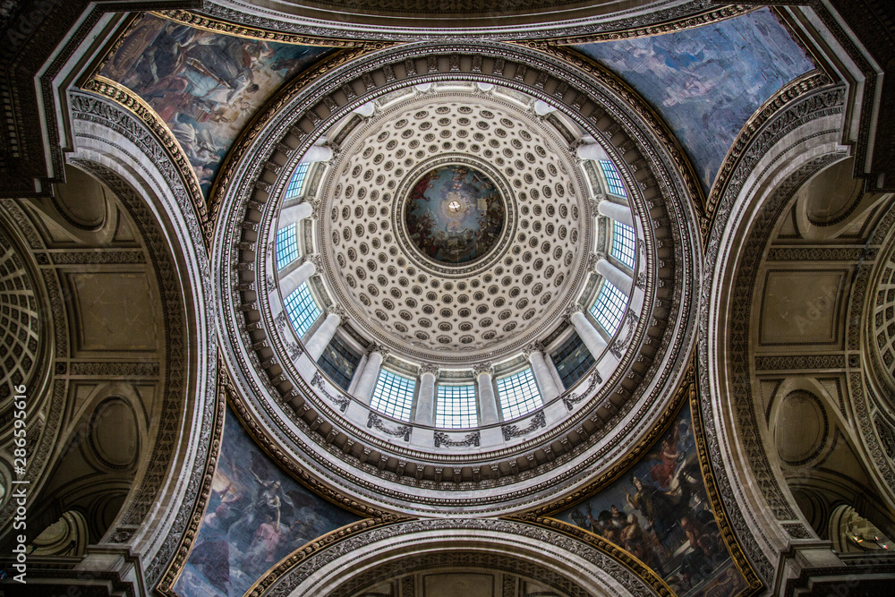 The Pantheon in the latin quarter in Paris, France