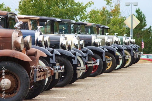 Ford Model A cars in lineup