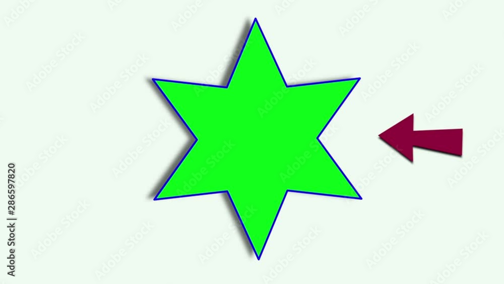 Rotating six sided green screen star with animated pointing arrow.mov Rotating six sided green screen star with animated pointing arrow.mov