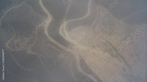 Aerial. Portuguese forest Monchique, after the fires view from the sky. photo