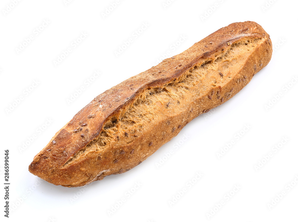 Tasty bread on white background Tasty bread on white background