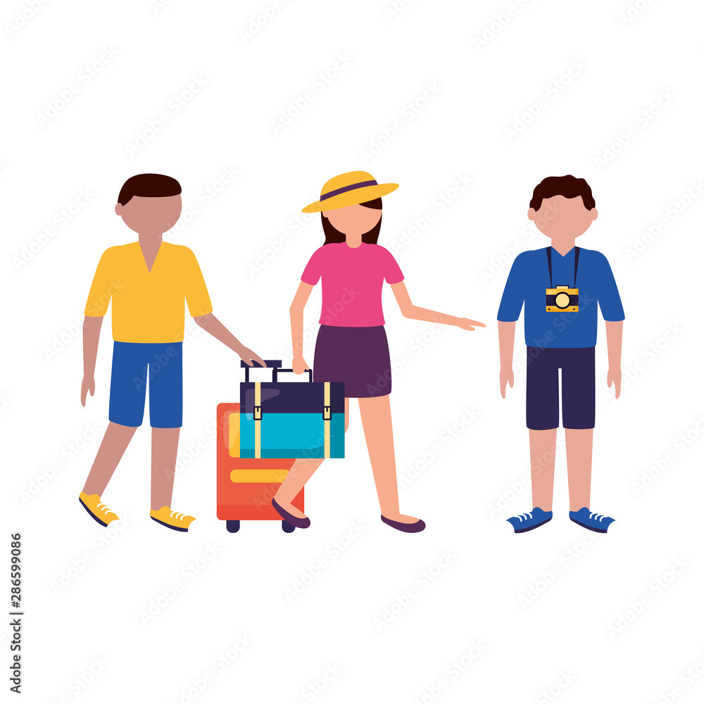 Isolated traveler people vector design Isolated traveler people vector design